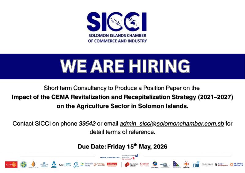 Consultant Opportunity: CEMA Strategy Impact on Agriculture Sector