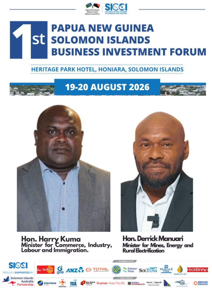 TWO SENIOR MINISTERS CONFIRMED FOR INAUGURAL PNG–SI INVESTMENT CONFERENCE