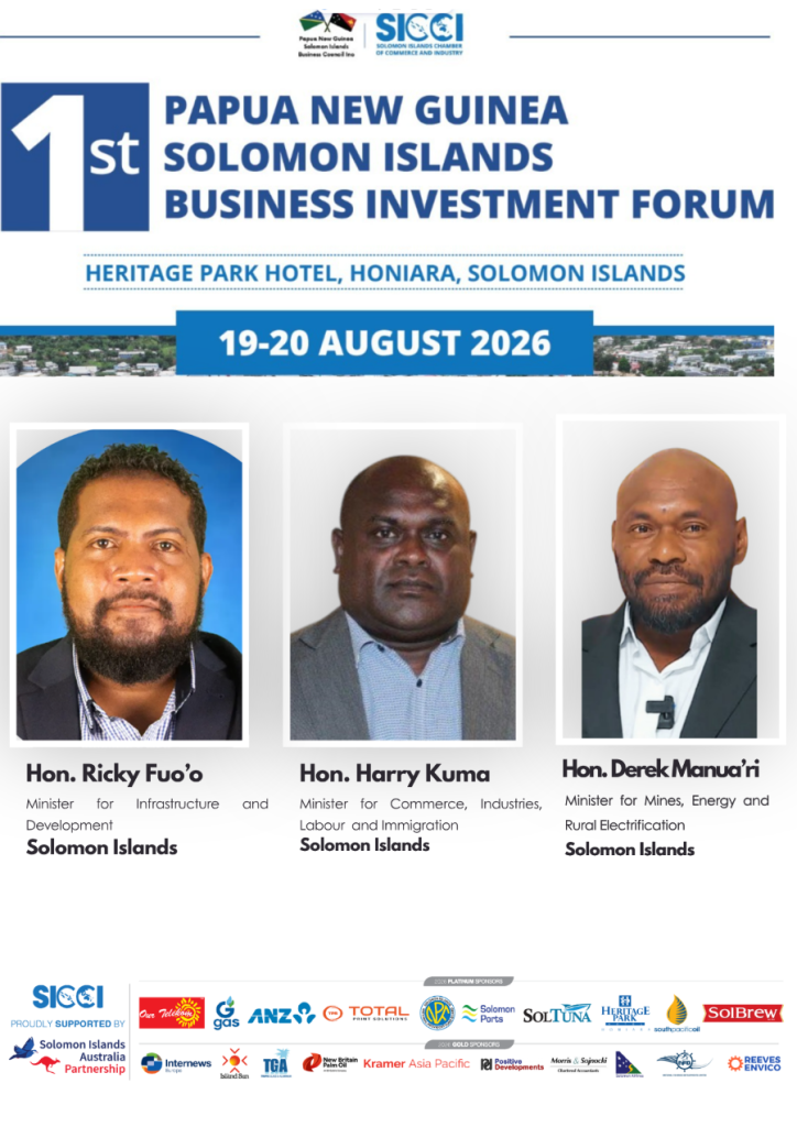 MINISTER FUO’O CONFIRMED FOR PNG-SI INVESTMENT FORUM